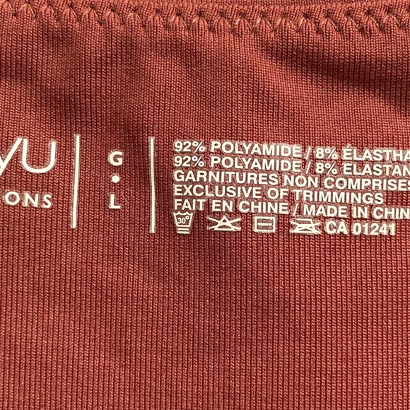 Miyu by Simons - women’s double layer body suit - sz Larege - nude/ snap closure - Picture 5 of 5